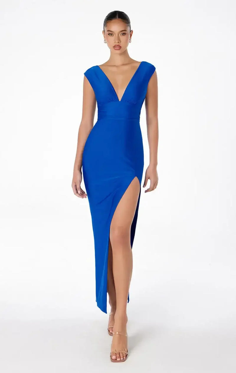 ROMI STRETCH JERSEY MAXI DRESS