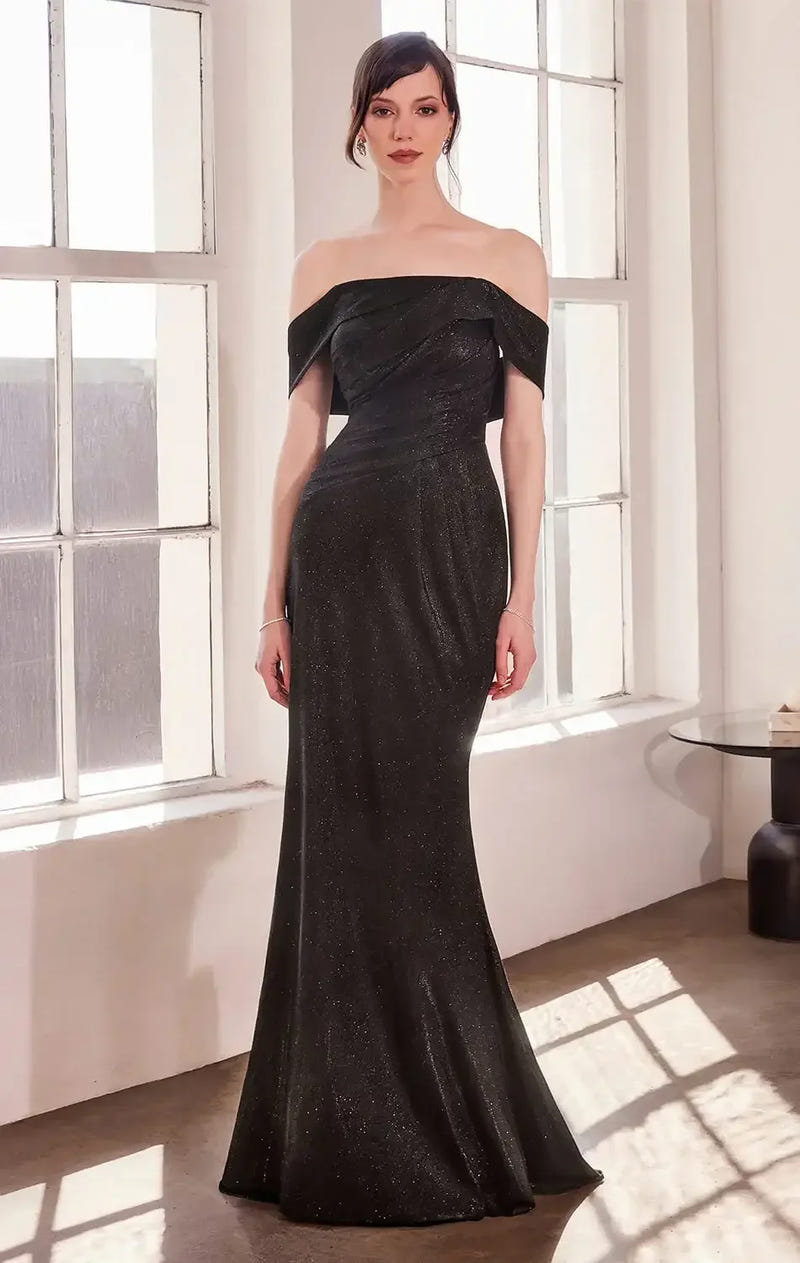 Starlet Gown - Off-the-Shoulder Pleated Dress