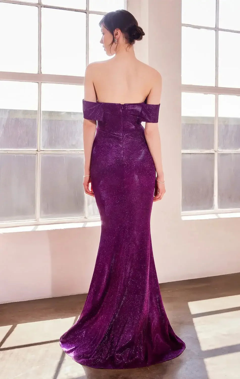 Starlet Gown - Off-the-Shoulder Pleated Dress