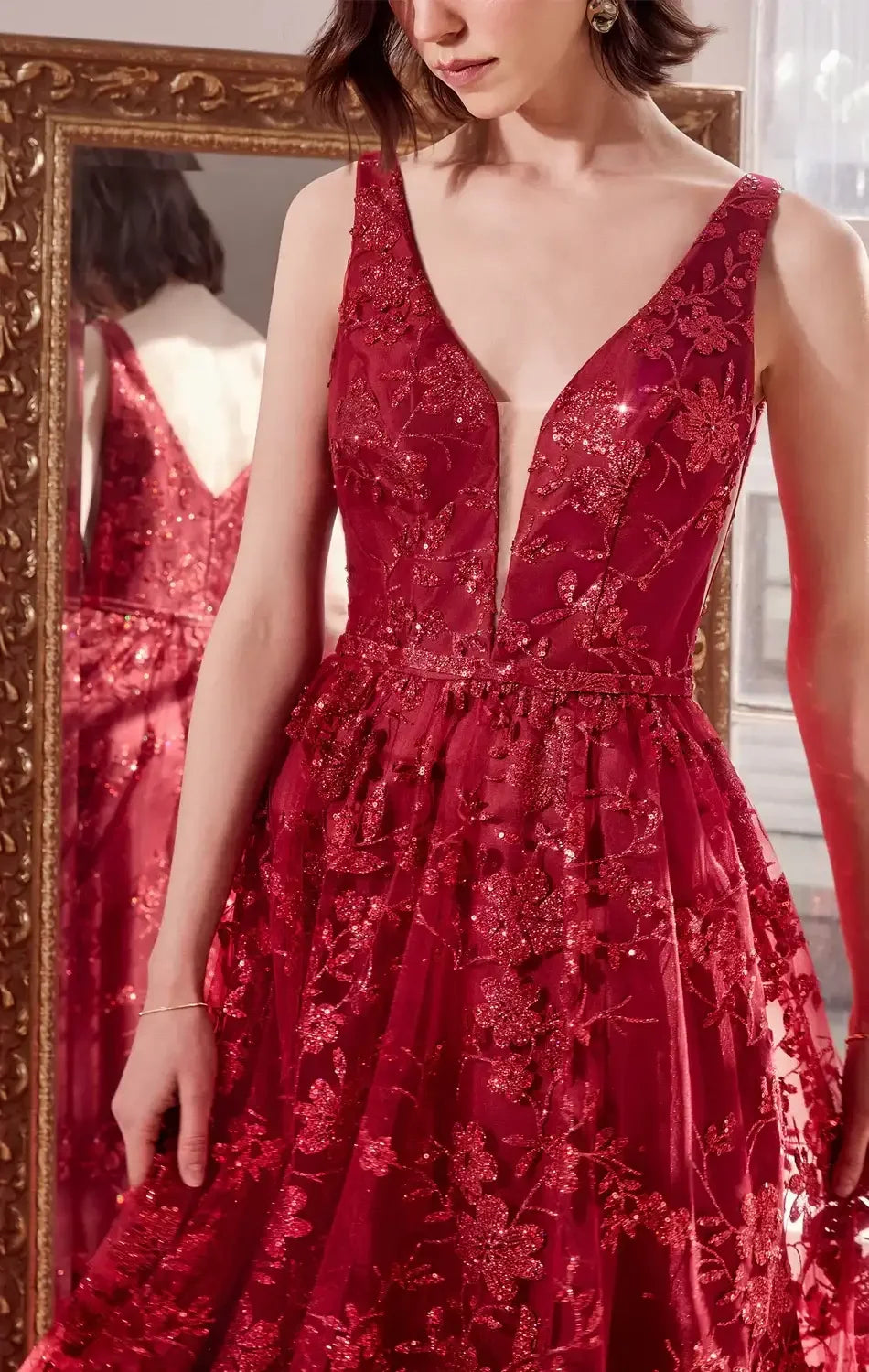 ARIELLE GLITTER TULLE GOWN