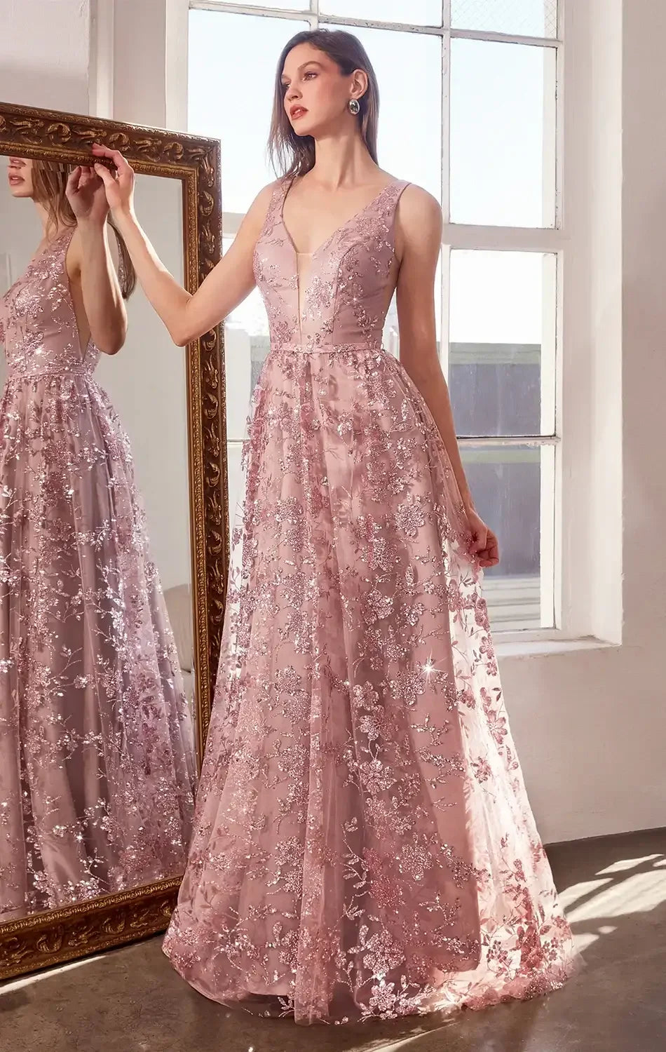 ARIELLE GLITTER TULLE GOWN