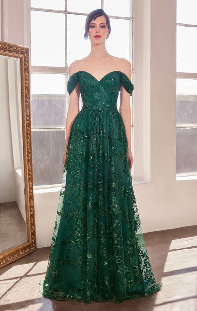 Veronica Gown - Glitter Print A-line Dress