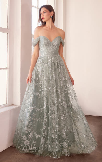 Veronica Gown - Glitter Print A-line Dress