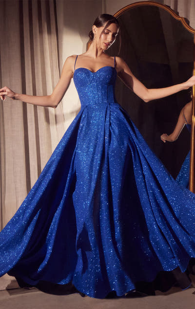 Krista Gown - Glitter Dusted A-line Bustier Dress