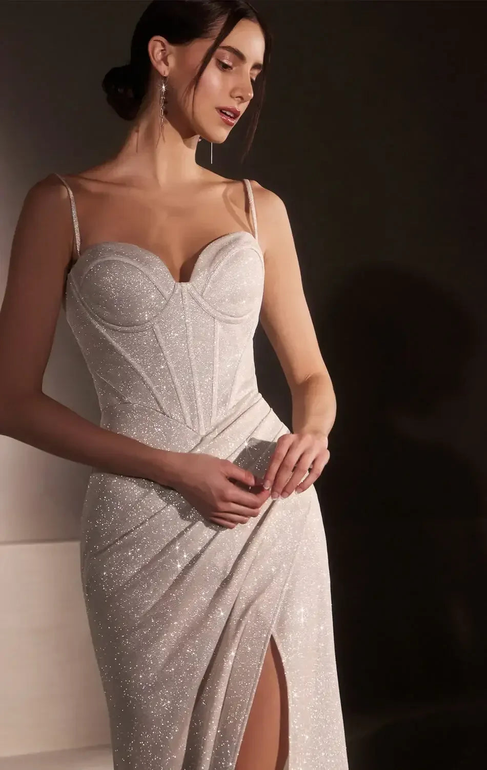 Mylie Gown - Glitter Dusted Long Corset Dress