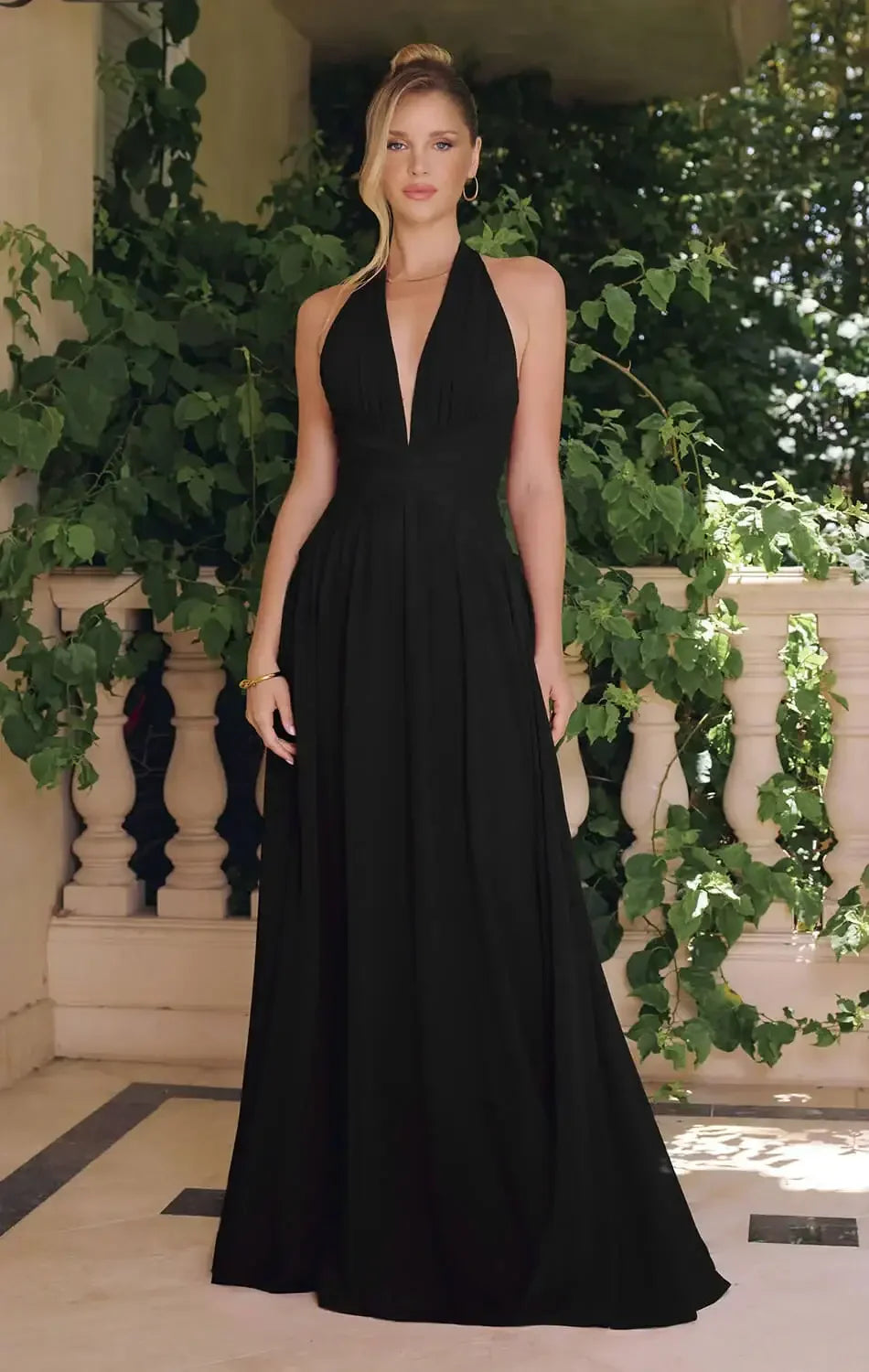 TARA GOWN - FLOWY CHIFFON HALTER DRESS