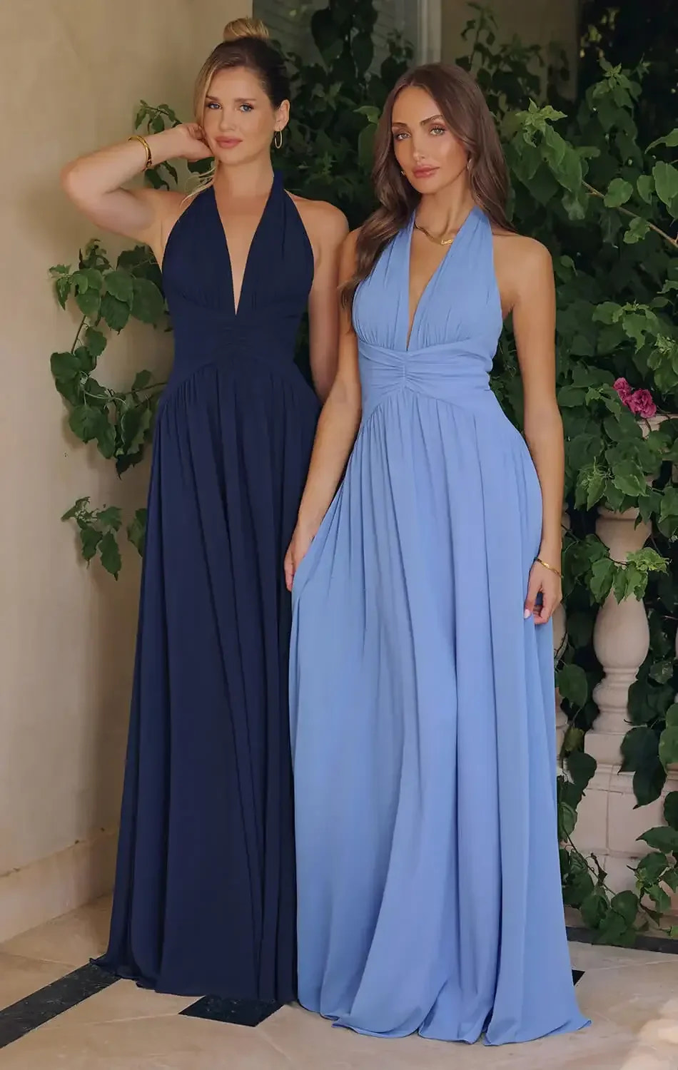 TARA GOWN - FLOWY CHIFFON HALTER DRESS