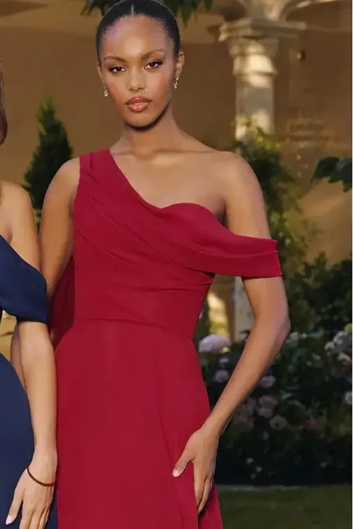 VENUS GOWN - ONE SHOULDER CHIFFON DRESS