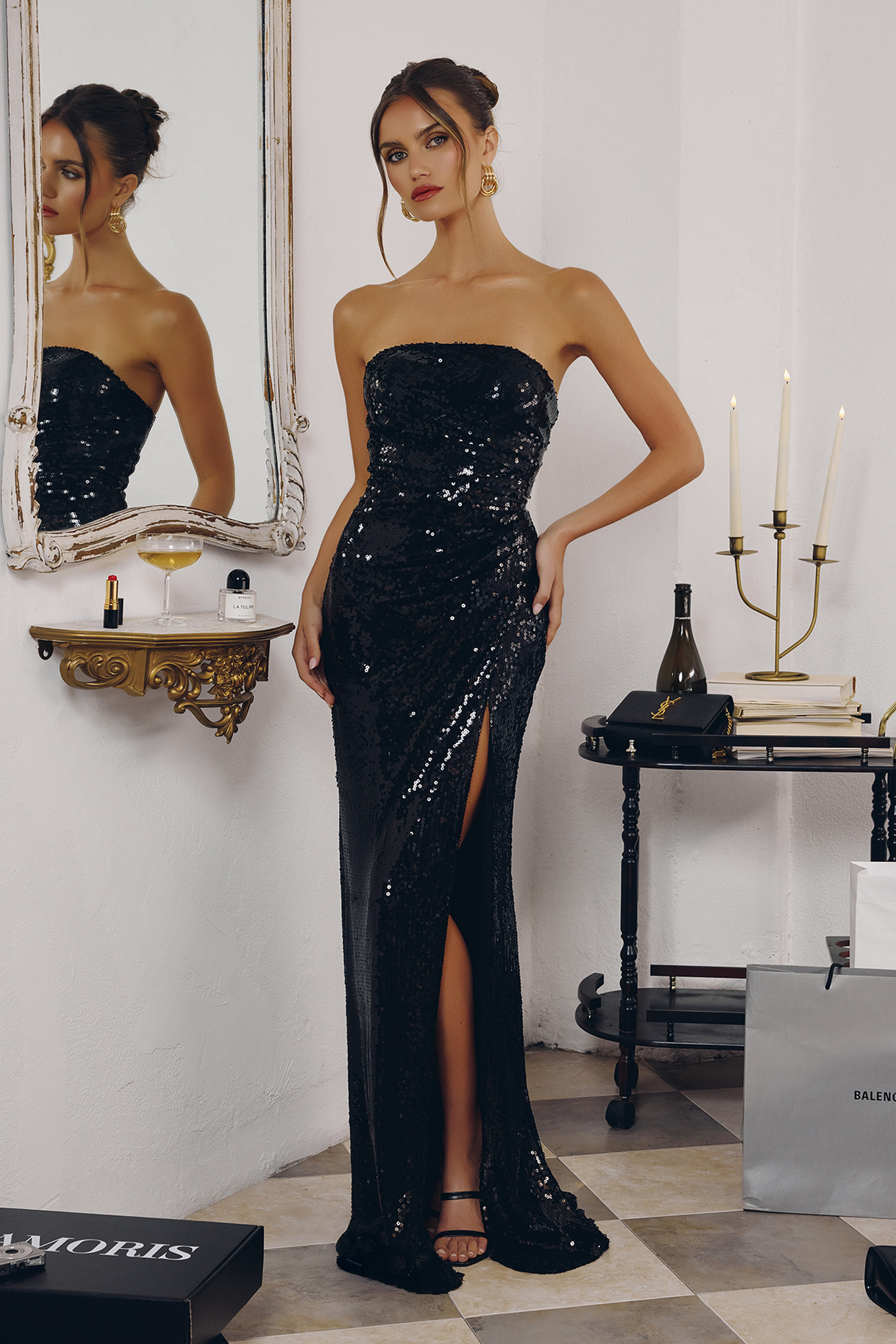 Shauna Gown - Strapless Sequin Dress