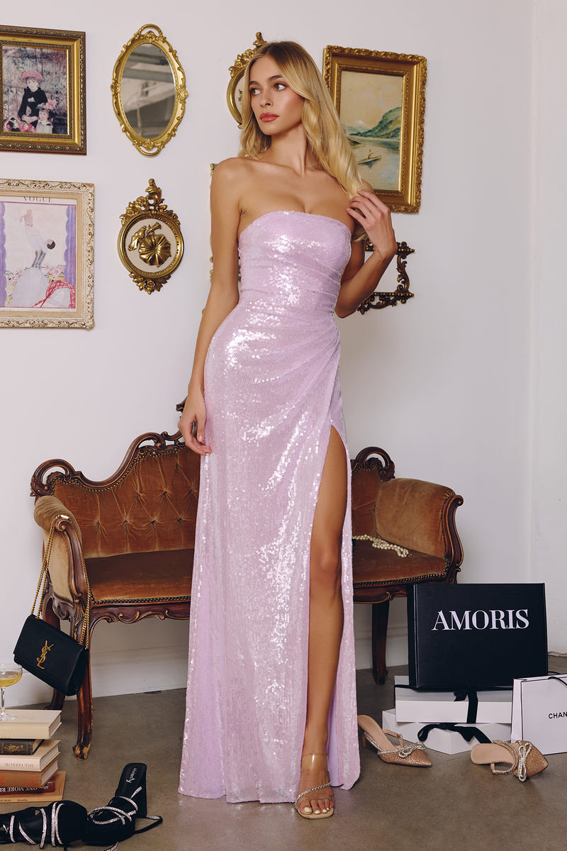 Shauna Gown - Strapless Sequin Dress