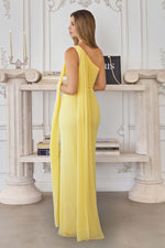 Melissa Gown - One Shoulder Chiffon Dress