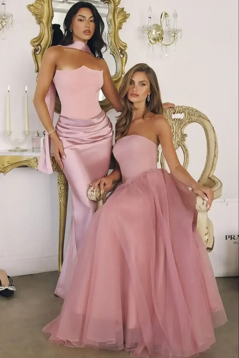 OPHELIA GOWN - STRAPLESS A-LINE DRESS WITH BOW