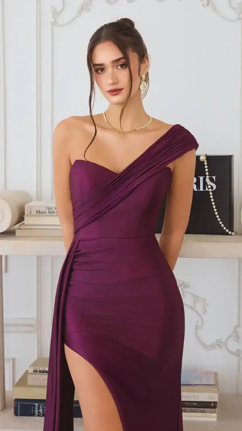 MAURA GOWN - DRAPED ONE SHOULDER DRESS