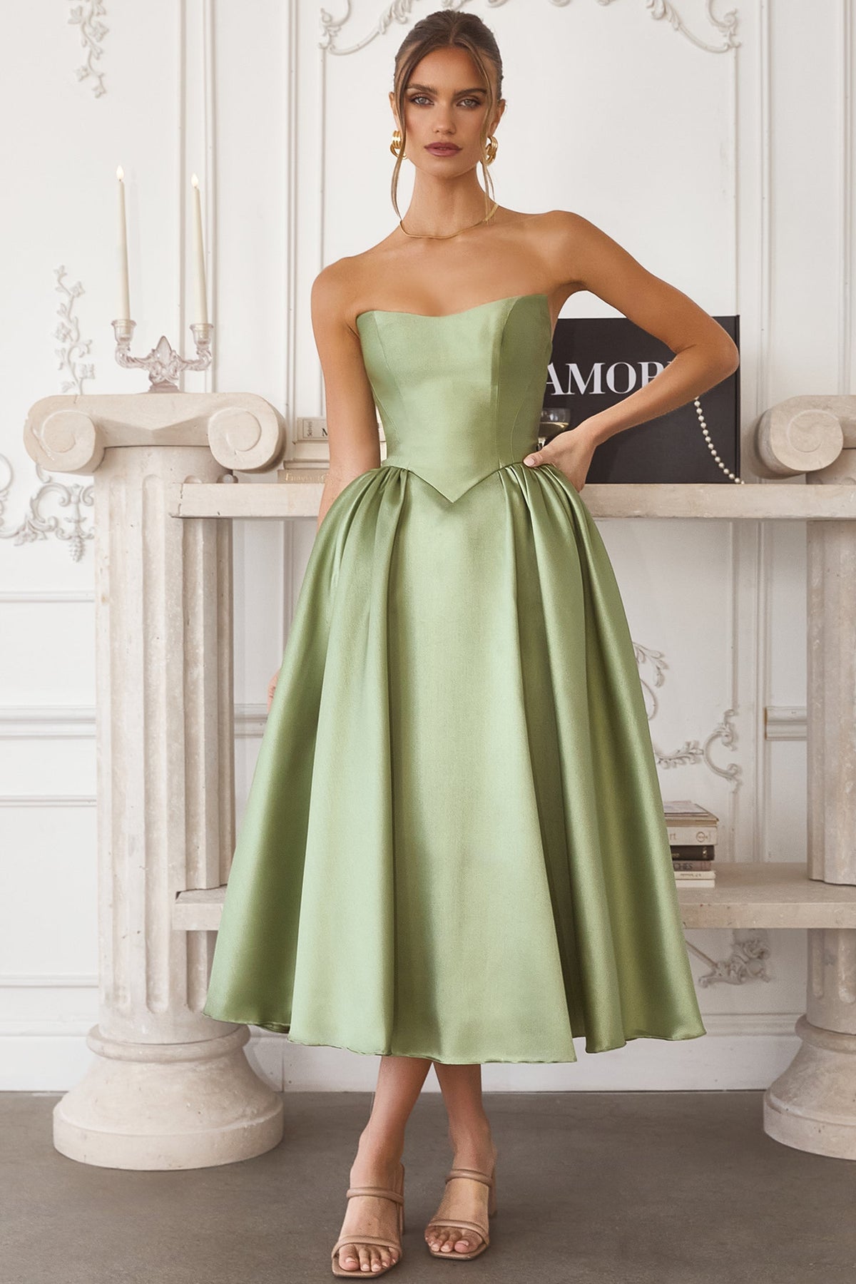 Lady Black Tie - Talullah Midi Dress - Mikado Cocktail Dress