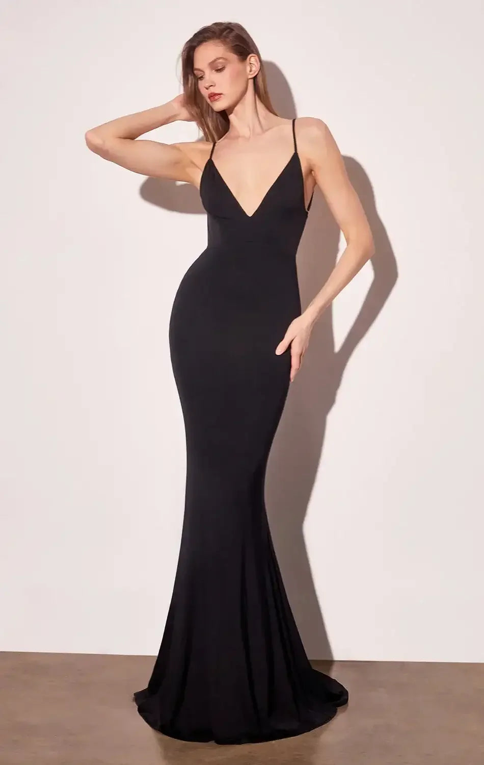 long black stretchy dress Infinitely Elegant Black Long Sleeve Maxi Dress