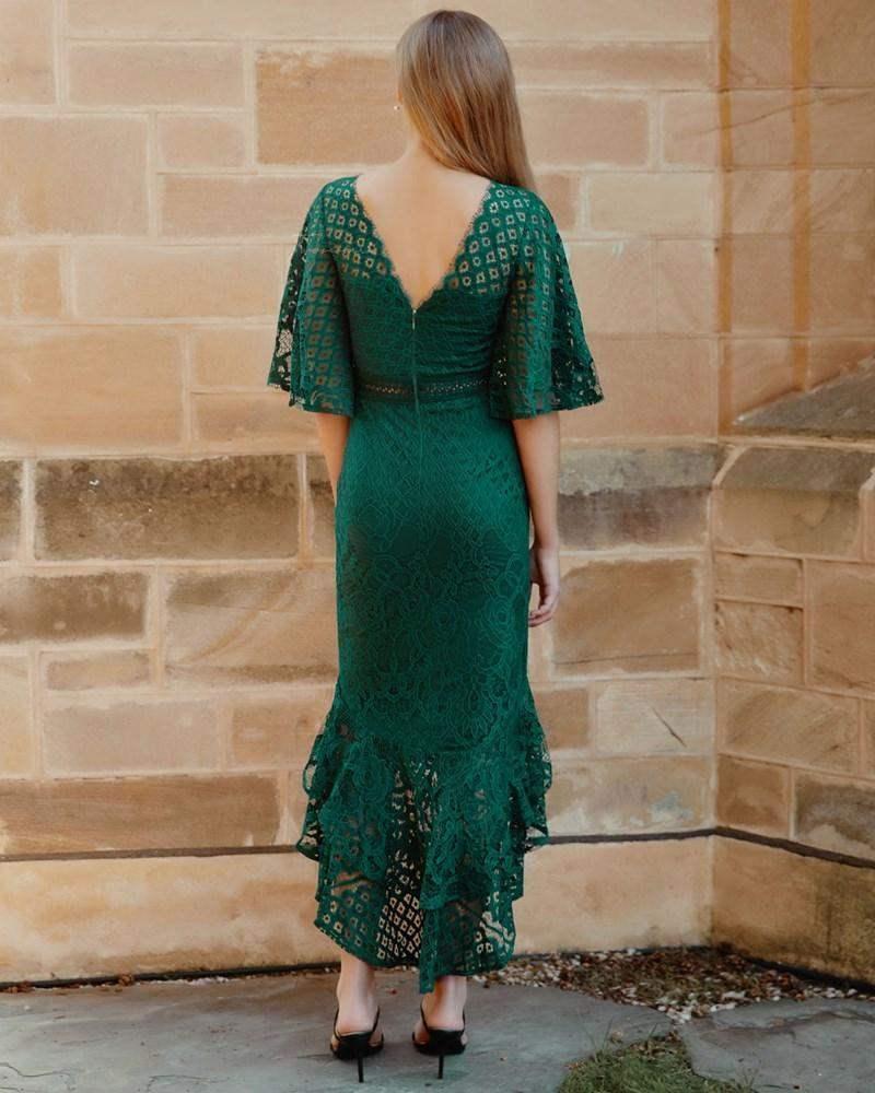 Reyna Dress - Emerald
