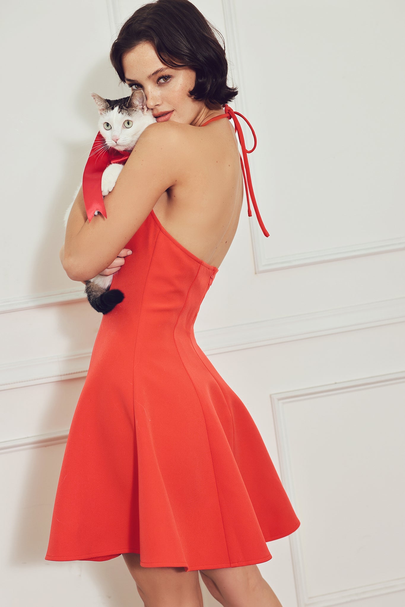 RODEO ROMANCE HALTER MINI DRESS