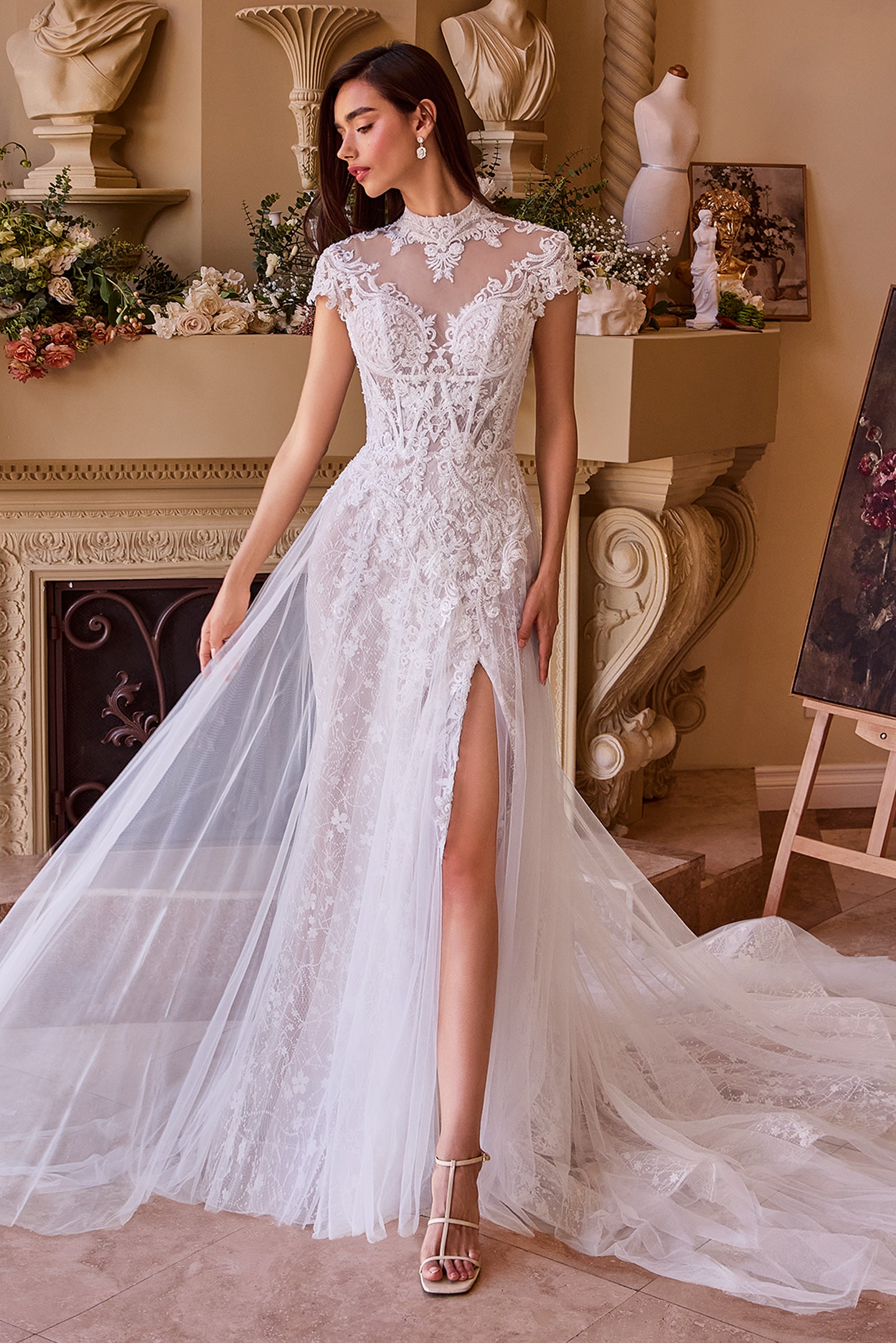 WL025 - Wedding Midi Dress & Choker - Andrea & Leo | Lady Black Tie WL025 - Wedding Midi Dress & Choker - Andrea & Leo | Lady Black Tie