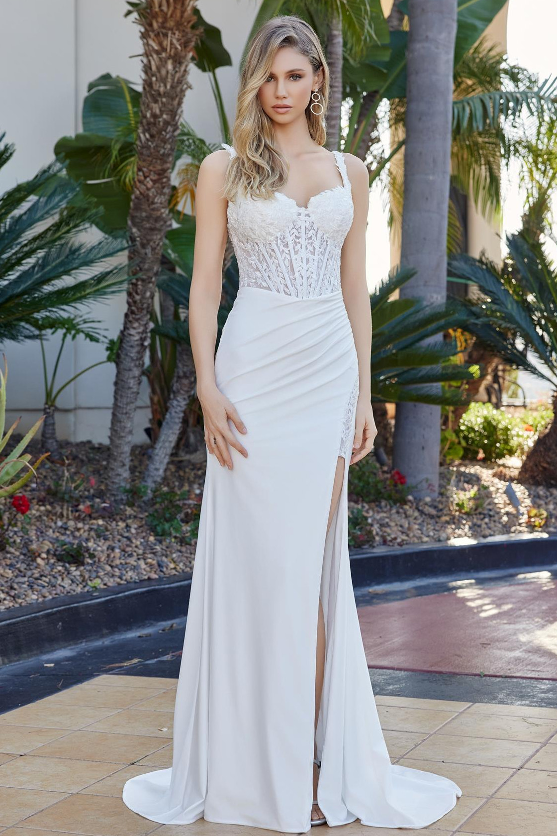 Aliyah Gown - Stretch Jersey Dress With Sequin Bodice