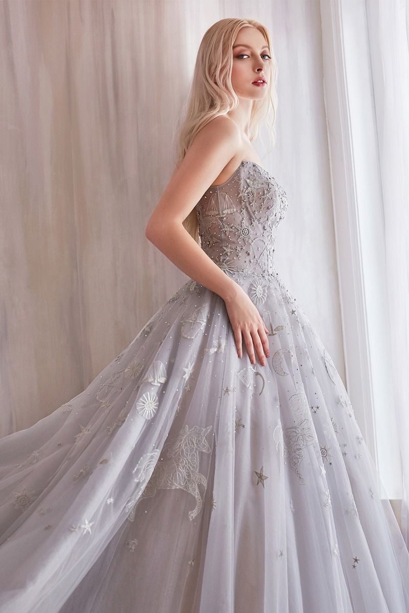embroidered constellation dress CONSTELLATION 2 CUCCULELLI SHAHEEN