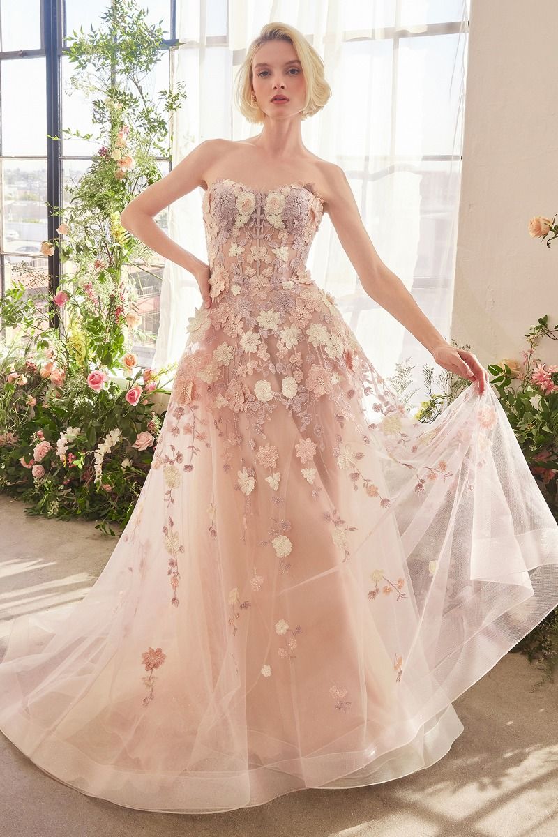 A1500 Elektra Beaded Floral Gown by Andrea & Leo | Lady Black Tie A1500 Elektra Beaded Floral Gown by Andrea & Leo | Lady Black Tie