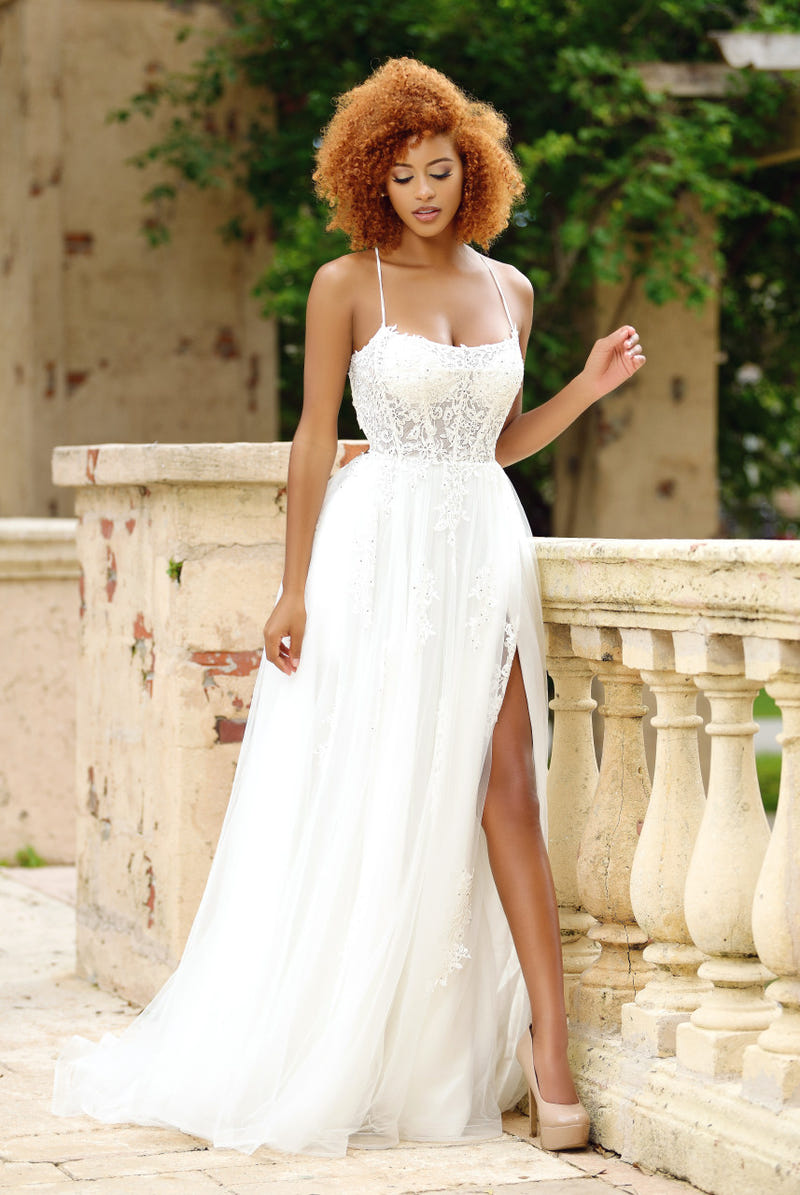 ivory reception dress for bride Ivory Lace Mini Wedding Dress with Satin Ribbon Corset Wedding Reception Mini Dress with Convertible Lace Sleeves Plus Size
