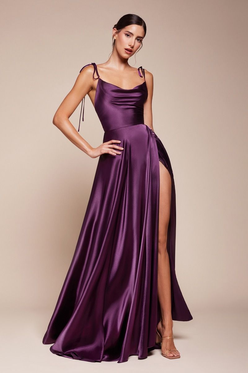 LOTTIE GOWN - SATIN A-LINE DRESS