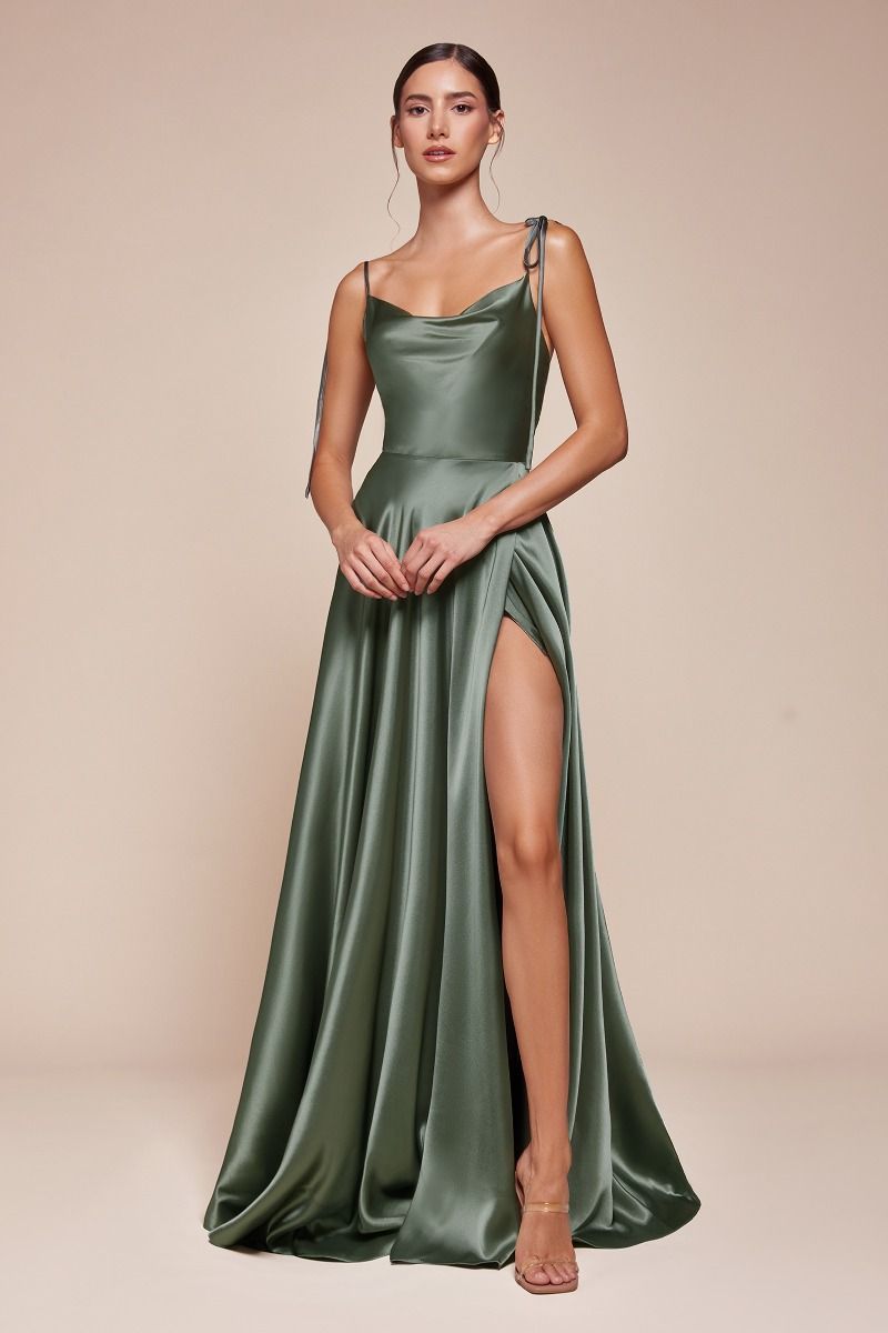 LOTTIE GOWN - SATIN A-LINE DRESS