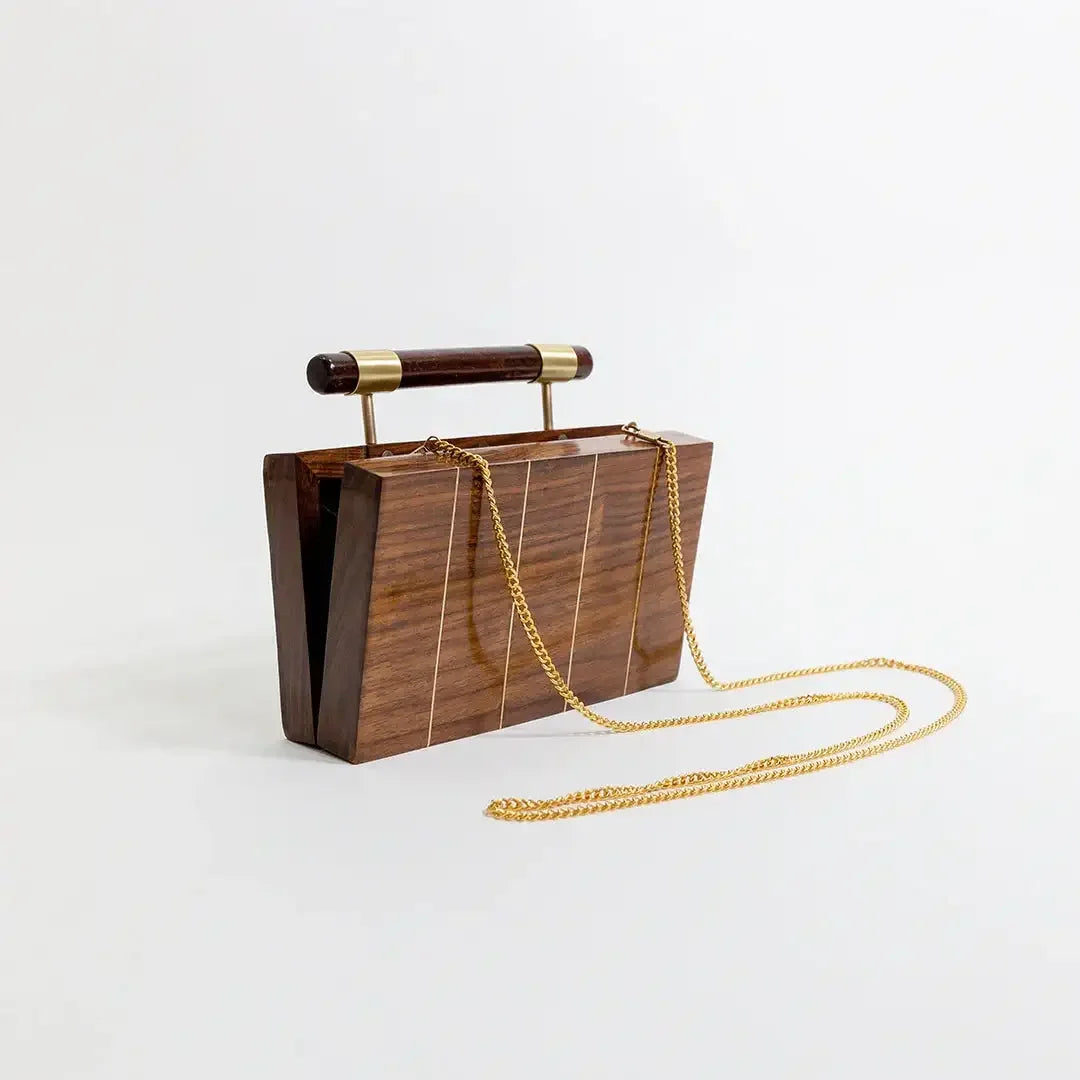 Brasswood Briefcase Clutch