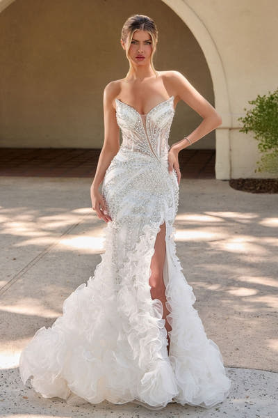 Madrid Gown - Mermaid Dress With Organza Ruffle Skirt