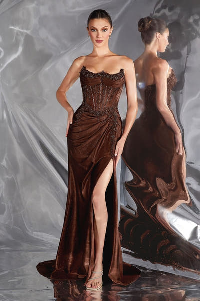 MAVERICK GOWN - CORSET DRESS WITH PLEATED BODICE