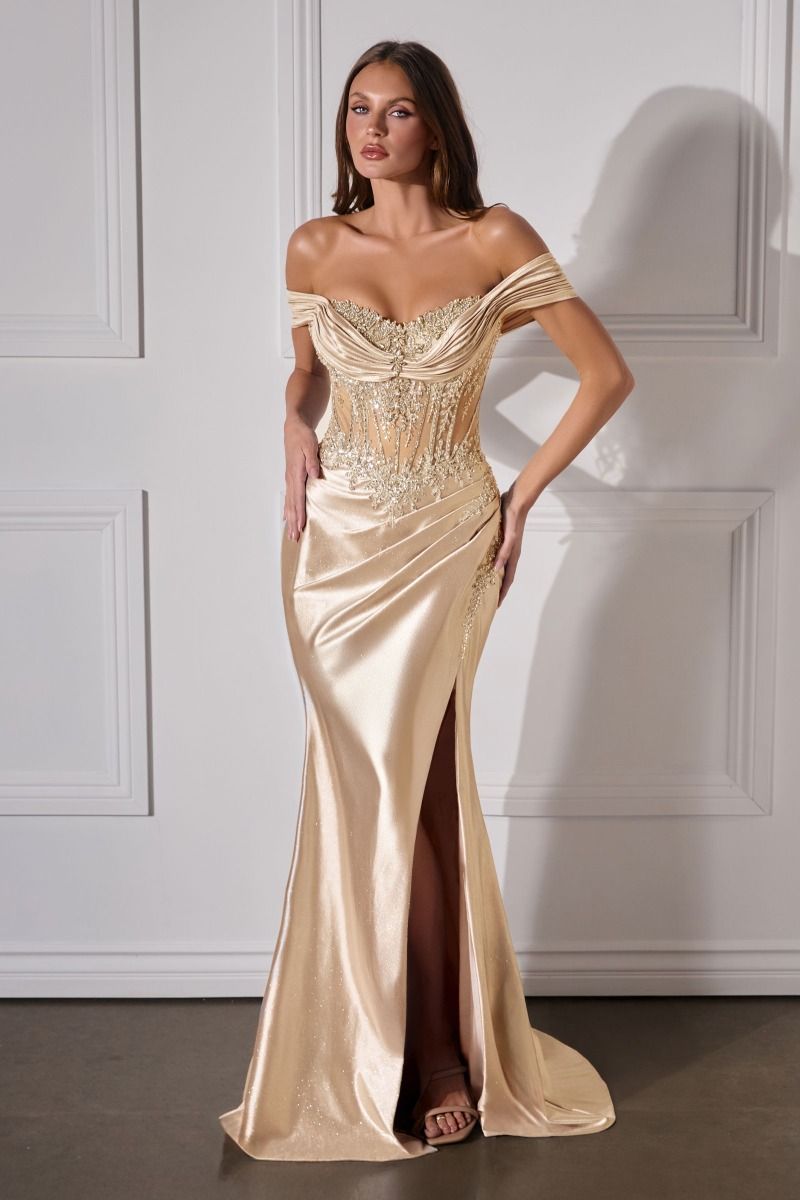 Jessamyn Gown - Off The Shoulder Fitted Dress