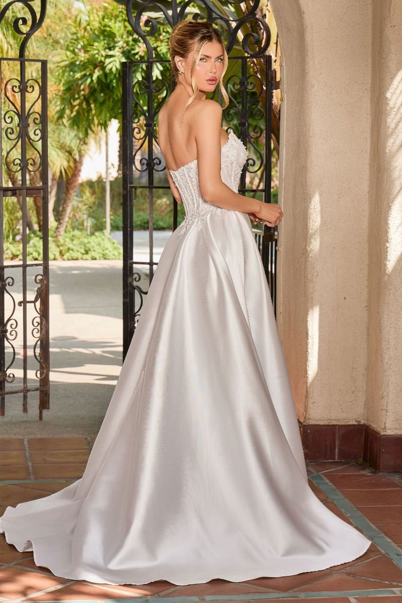 a line mikado wedding dress Modern A-line wedding dress Ozen