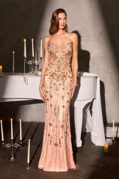 Katarina Gown - Crystal Embellished Sweetheart Evening Dress