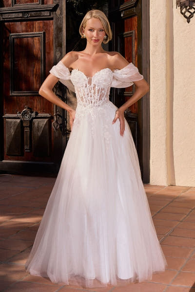 Bernadette Gown - Off-White Floral Corset Bridal Dress