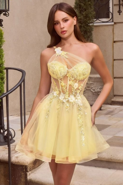 Clarice Mini Dress - Floral Corset Cocktail Dress