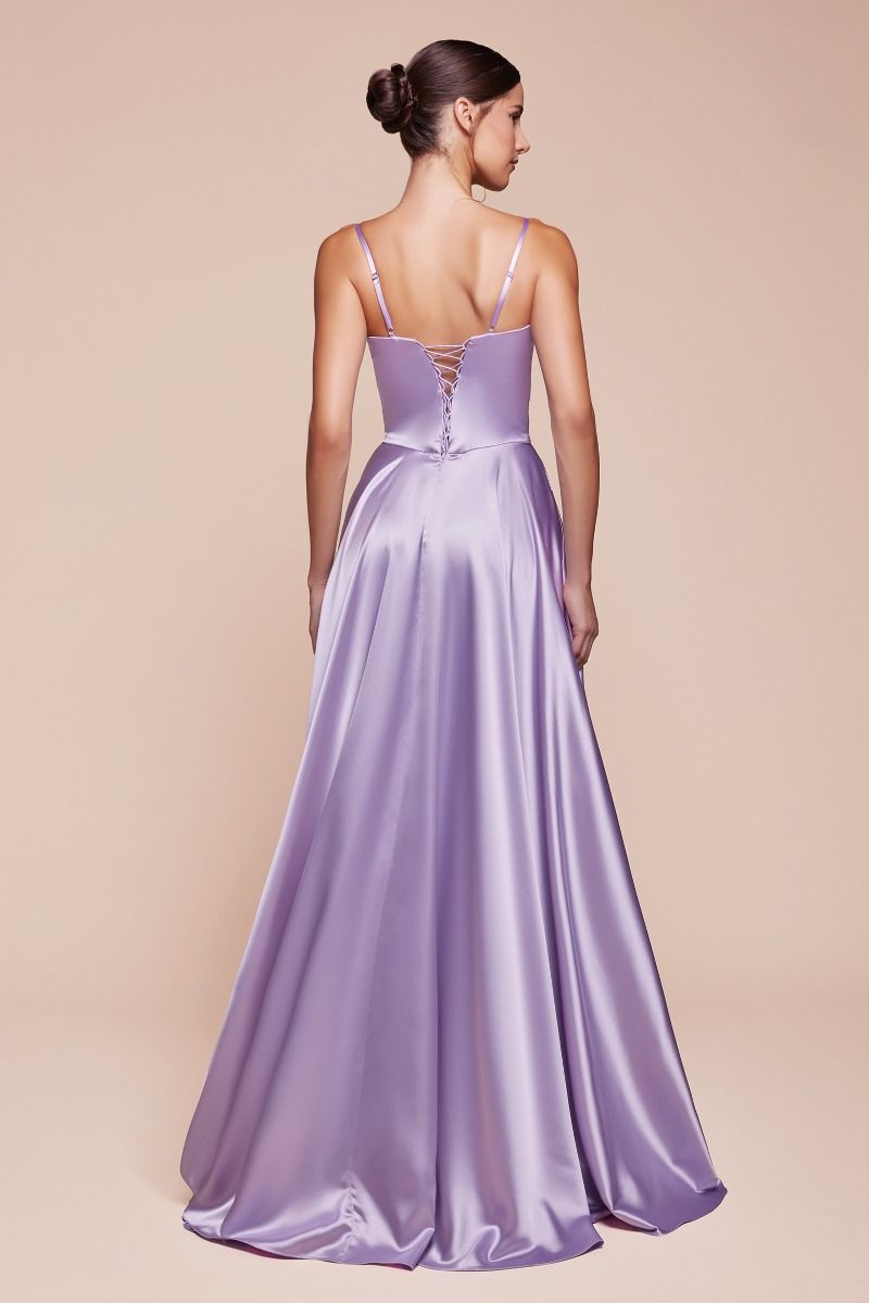 SELMA GOWN - A-LINE LUXE SATIN BUSTIER DRESS