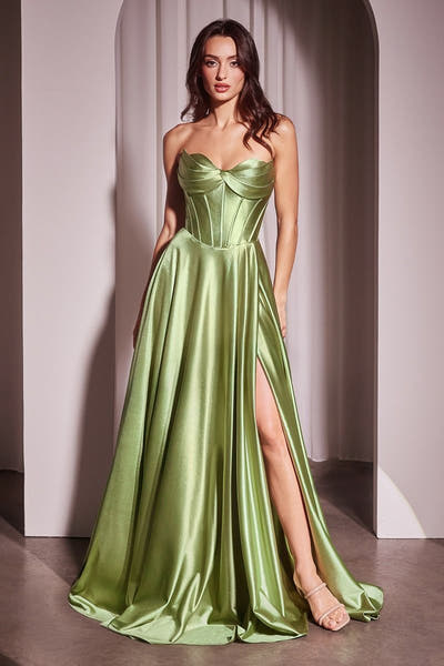 Ellery Gown - Satin A-line Dress With Pockets