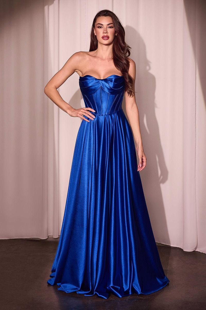 Ellery Gown - Satin A-line Dress With Pockets