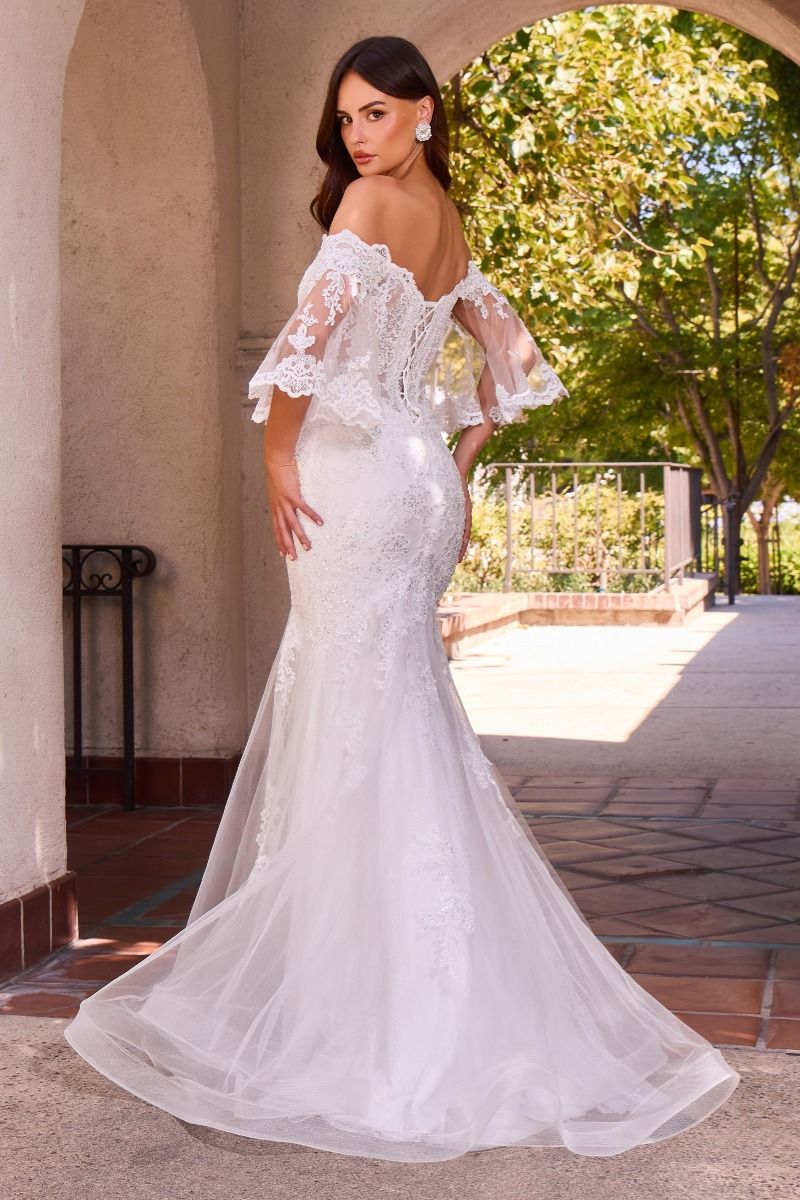 Margareta Gown - Bell Sleeve Mermaid Wedding Dress