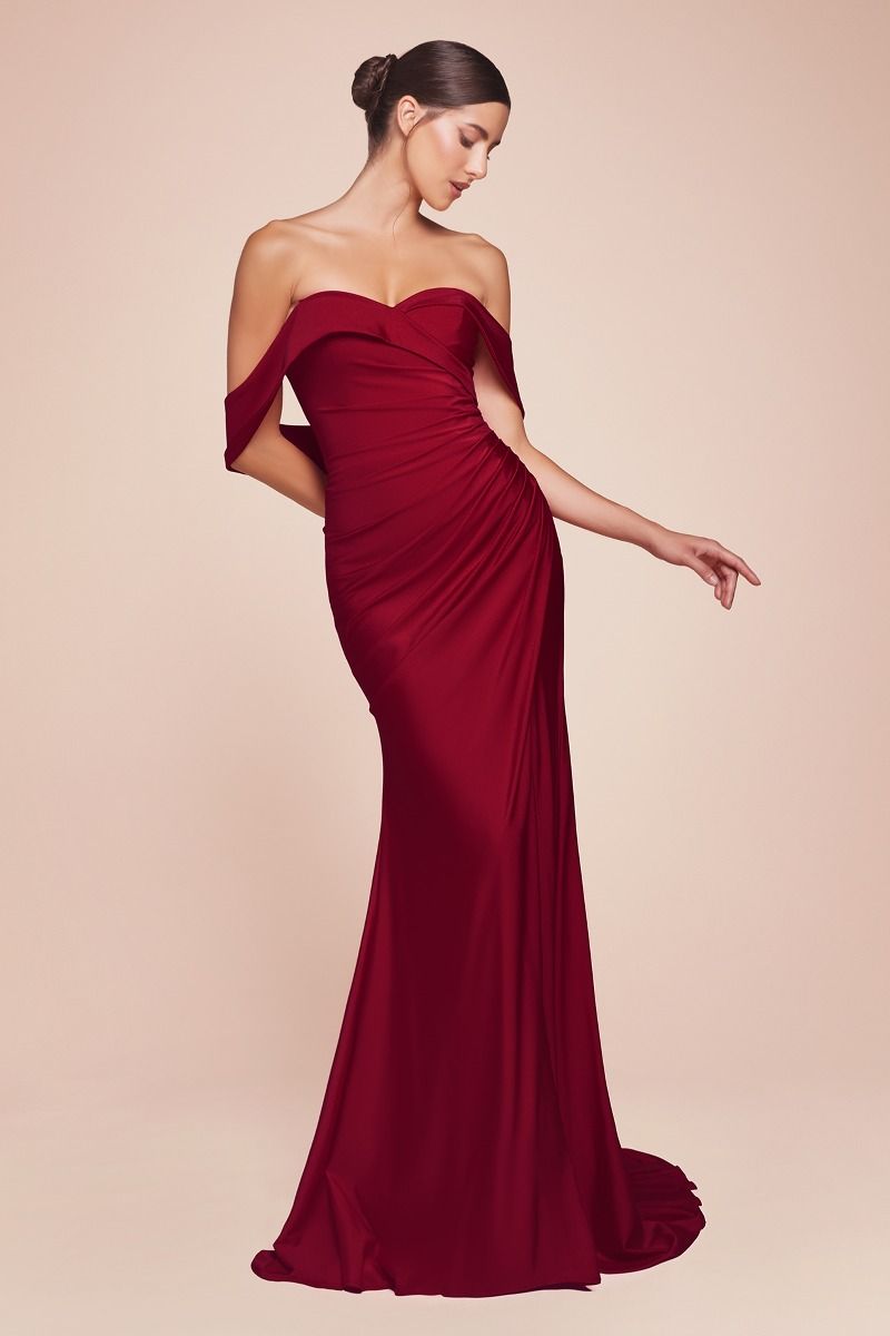 FREYA GOWN - OFF THE SHOULDER STRETCH SPANDEX DRESS