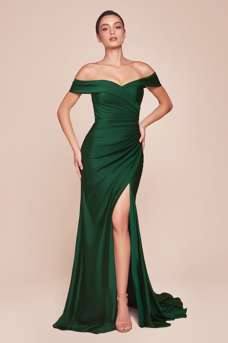 FREYA GOWN - OFF THE SHOULDER STRETCH SPANDEX DRESS