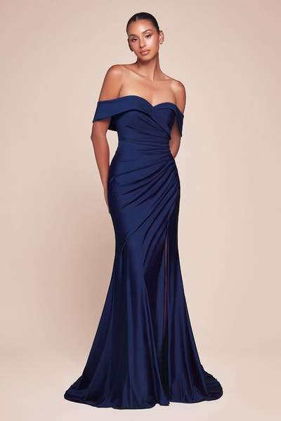 FREYA GOWN - OFF THE SHOULDER STRETCH SPANDEX DRESS