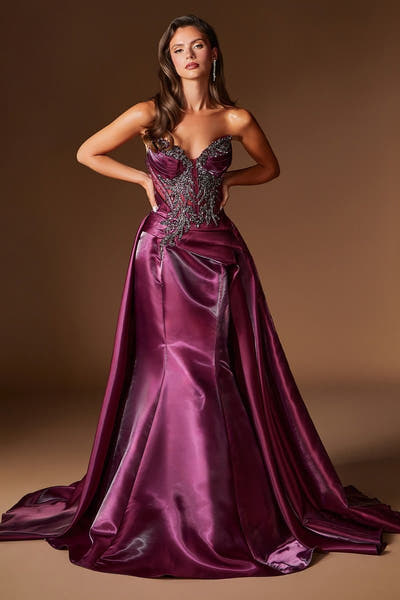 Theodora Gown - Organza Mermaid Dress with Overskirt