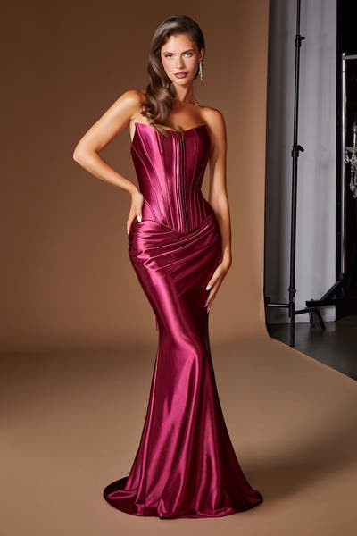 Chase Corset & Skirt Set - Two Piece Satin Gown