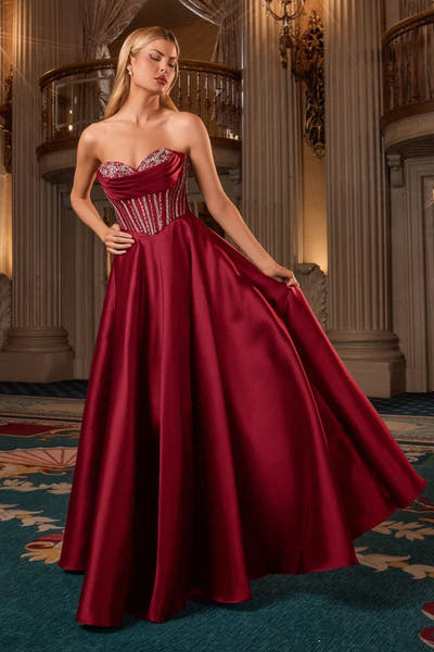Mindy Mikado Ball Gown - Corset A-line Evening Dress