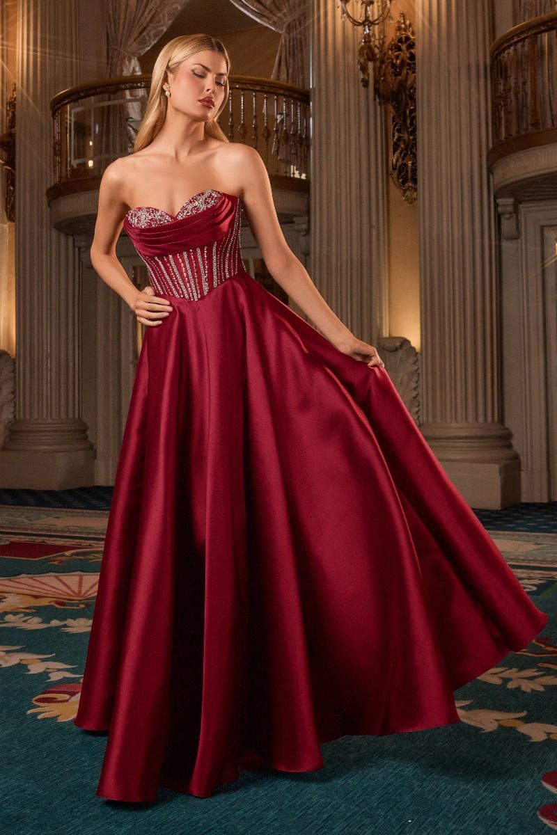 Mindy Mikado Ball Gown - Corset A-line Evening Dress