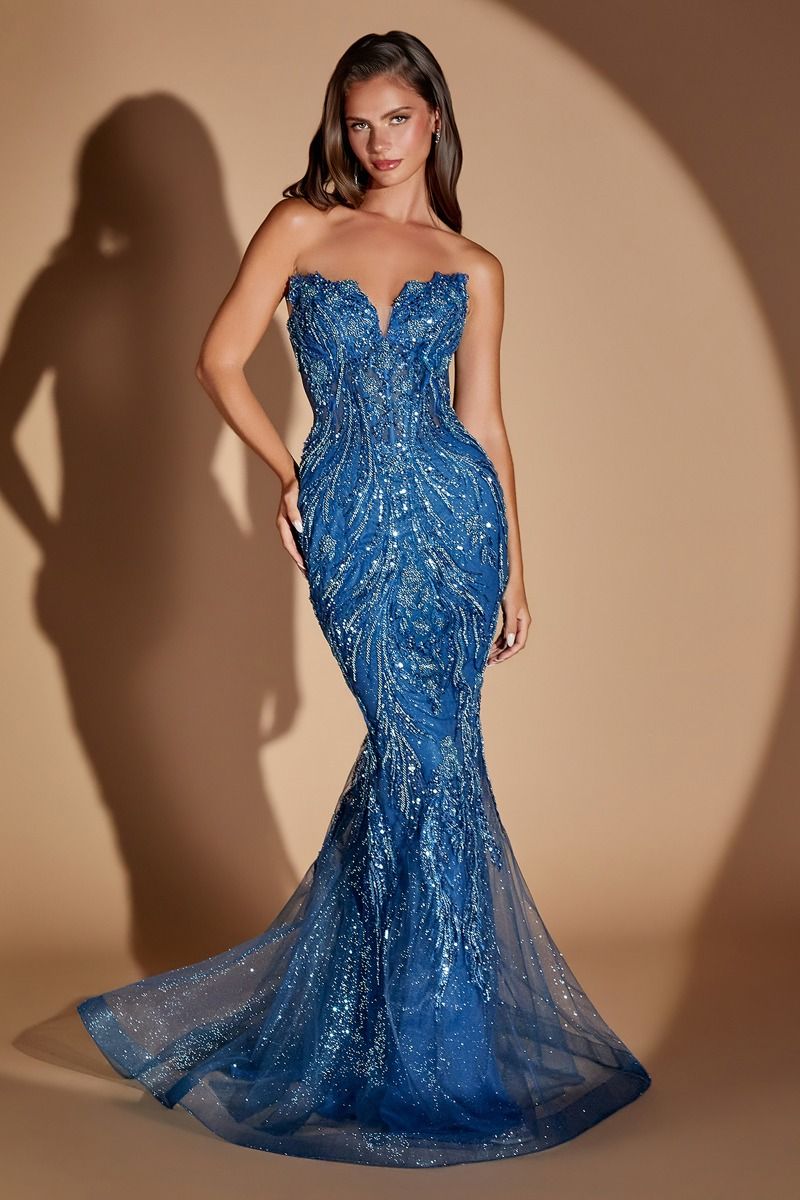 Harlyn Gown - Strapless Formal Gown with Overskirt