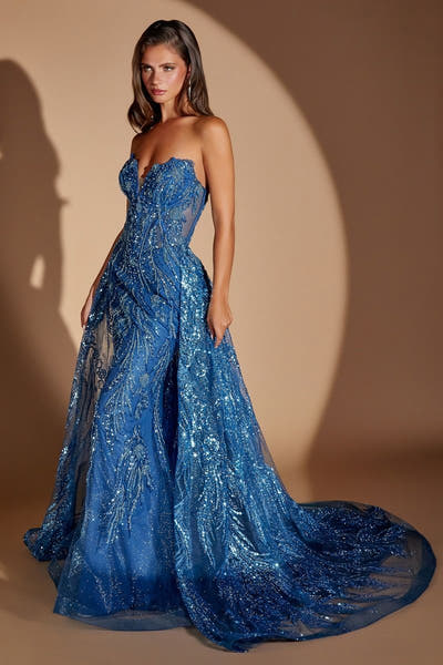 Harlyn Gown - Strapless Formal Gown with Overskirt