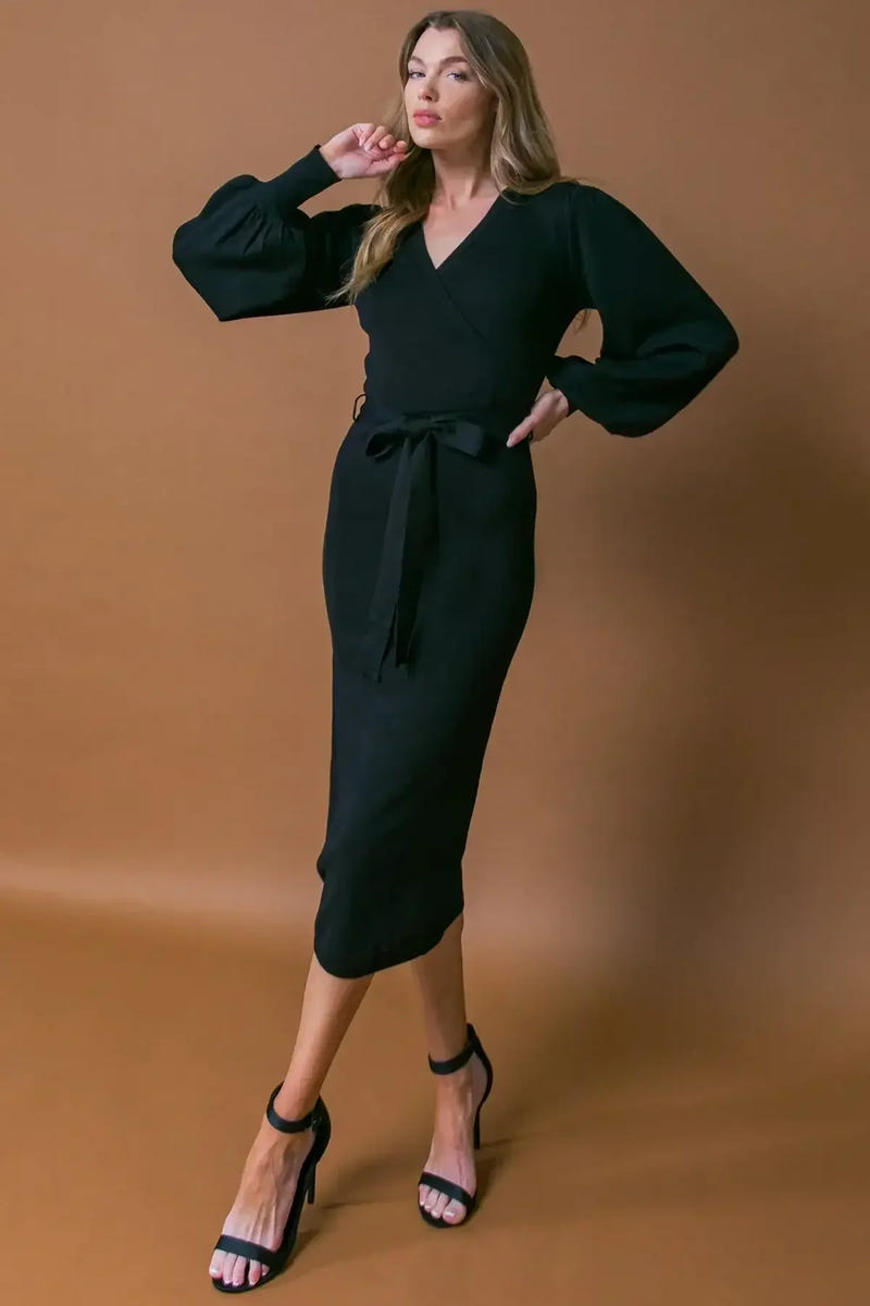 MATILDA MIDI LONG SLEEVE SWEATER DRESS